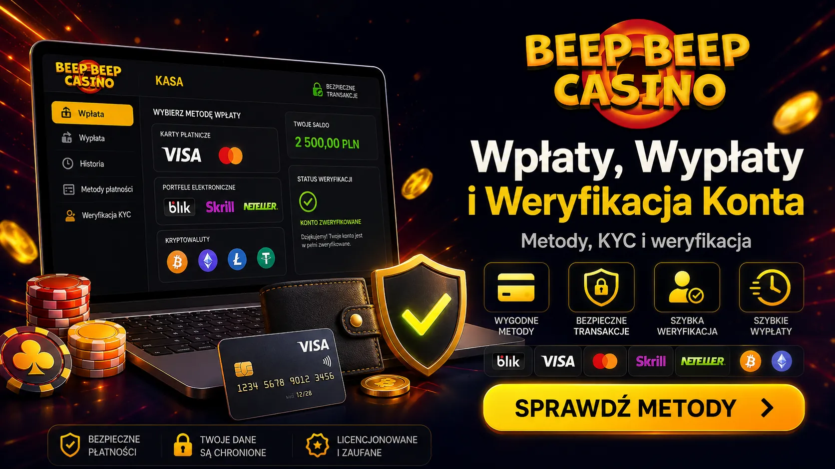 Wpłaty, Wypłaty i Weryfikacja Konta